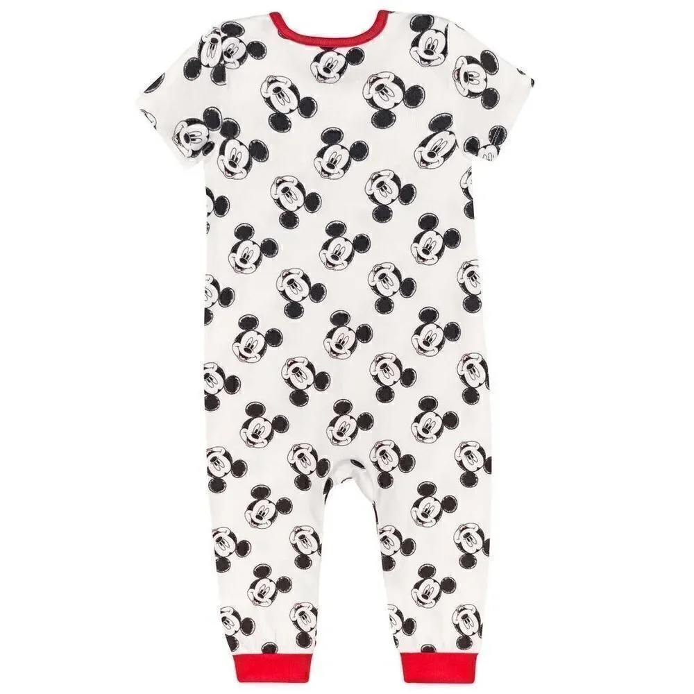 MICKEY INFANT Super Soft Hacci Knit Romper 3-pack Set